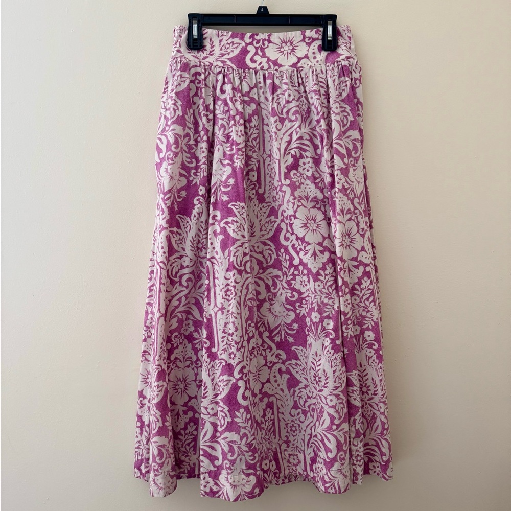 Abercrombie & Fitch Pink and White Floral Maxi Skirt